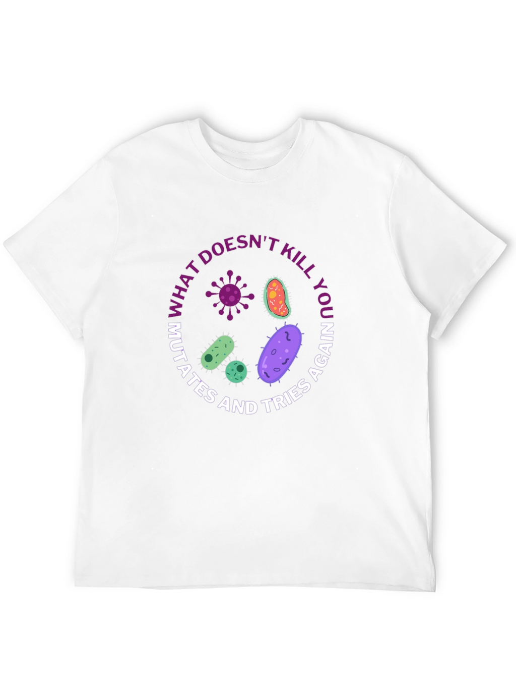 Humorous Biology T-Shirt - Germs Mutate Graphic Tee