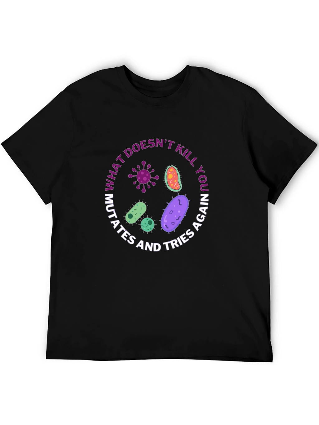 Humorous Biology T-Shirt - Germs Mutate Graphic Tee