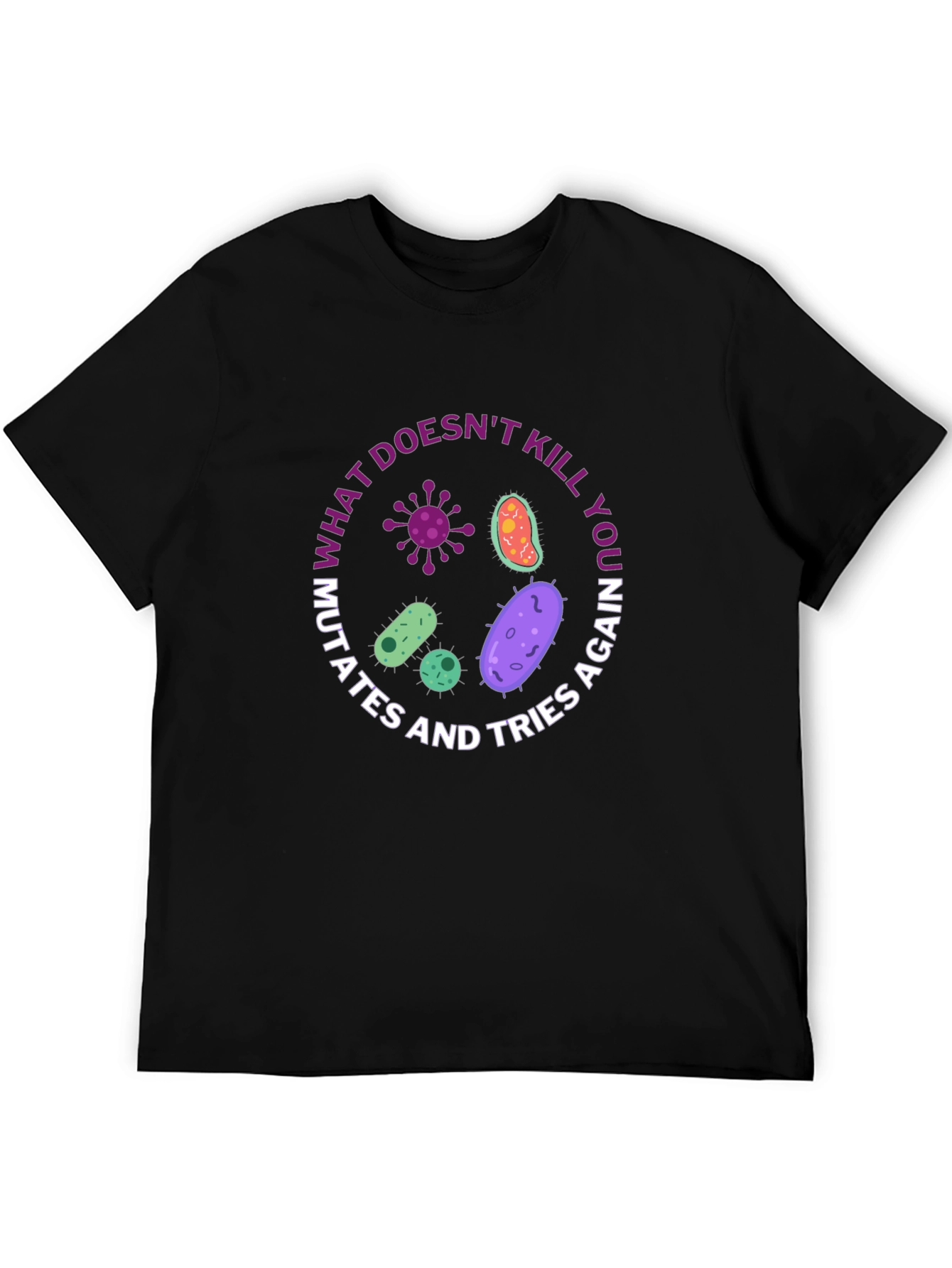 Humorous Biology T-Shirt - Germs Mutate Graphic Tee