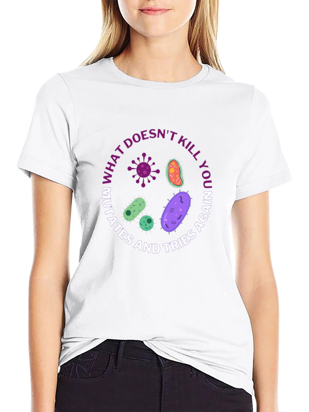 Humorous Biology T-Shirt - Germs Mutate Graphic Tee