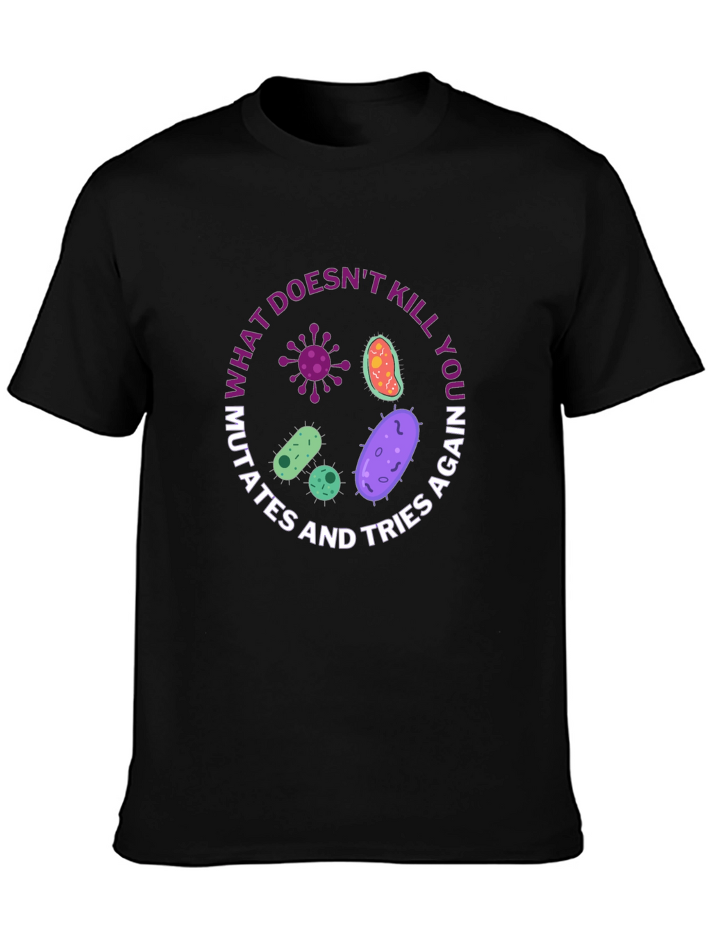 Humorous Biology T-Shirt - Germs Mutate Graphic Tee