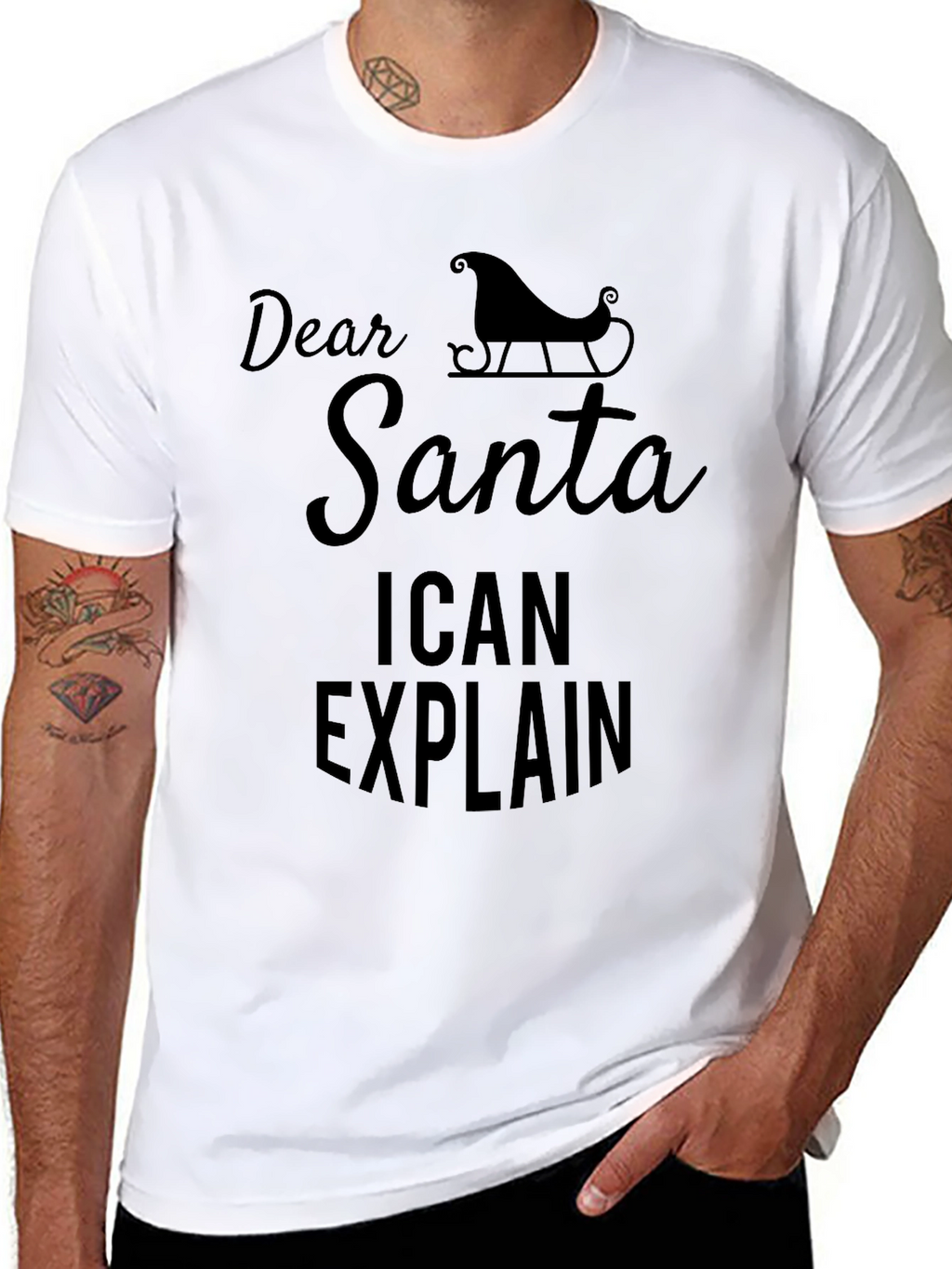 Dear Santa I Can Explain Funny Christmas T-Shirt