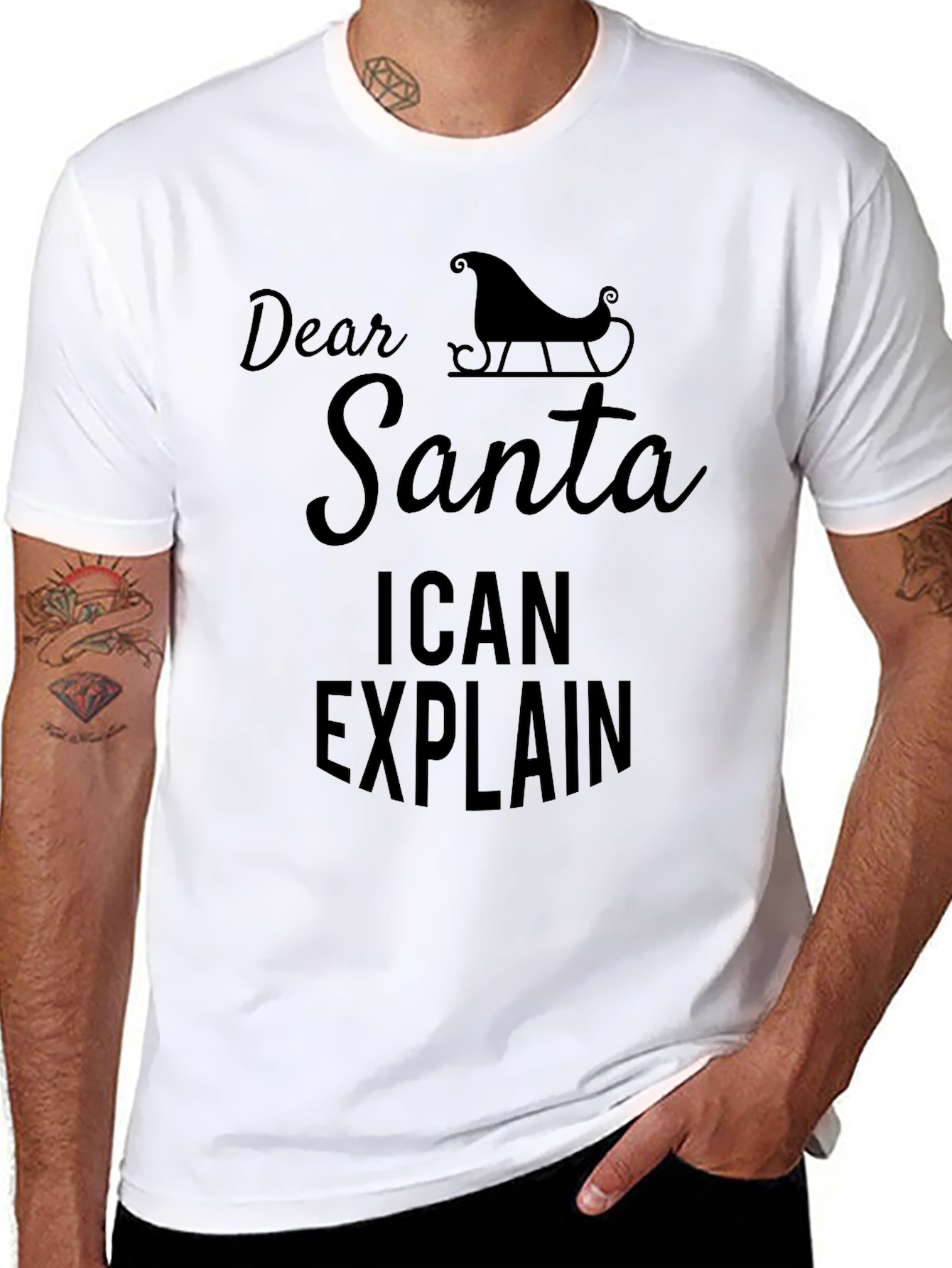 Dear Santa I Can Explain Funny Christmas T-Shirt