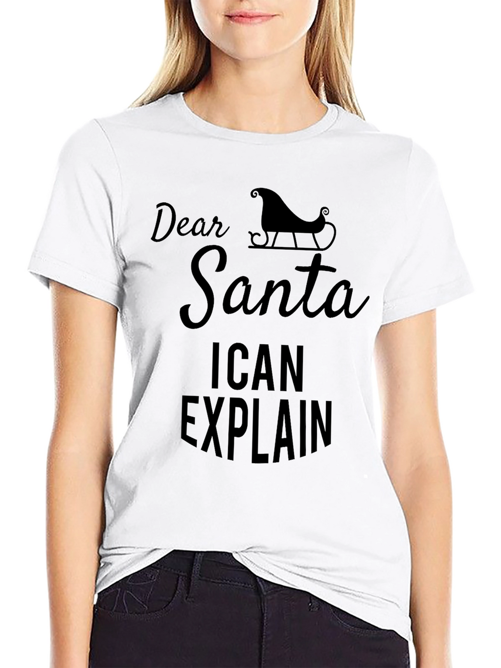Dear Santa I Can Explain Funny Christmas T-Shirt