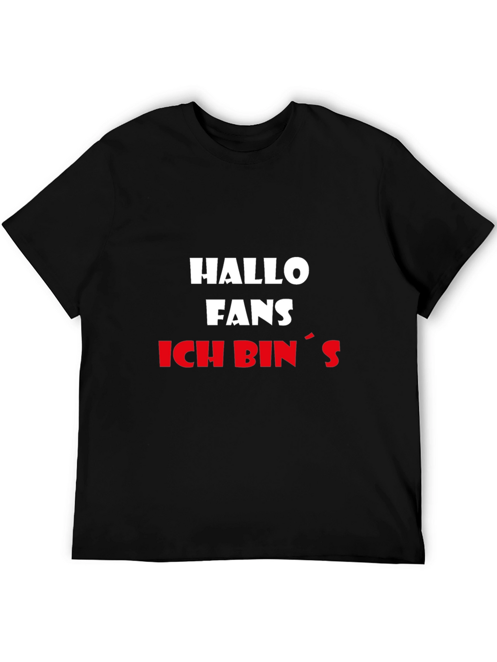 Hallo Fans T-Shirt - Mens Black Graphic Tee