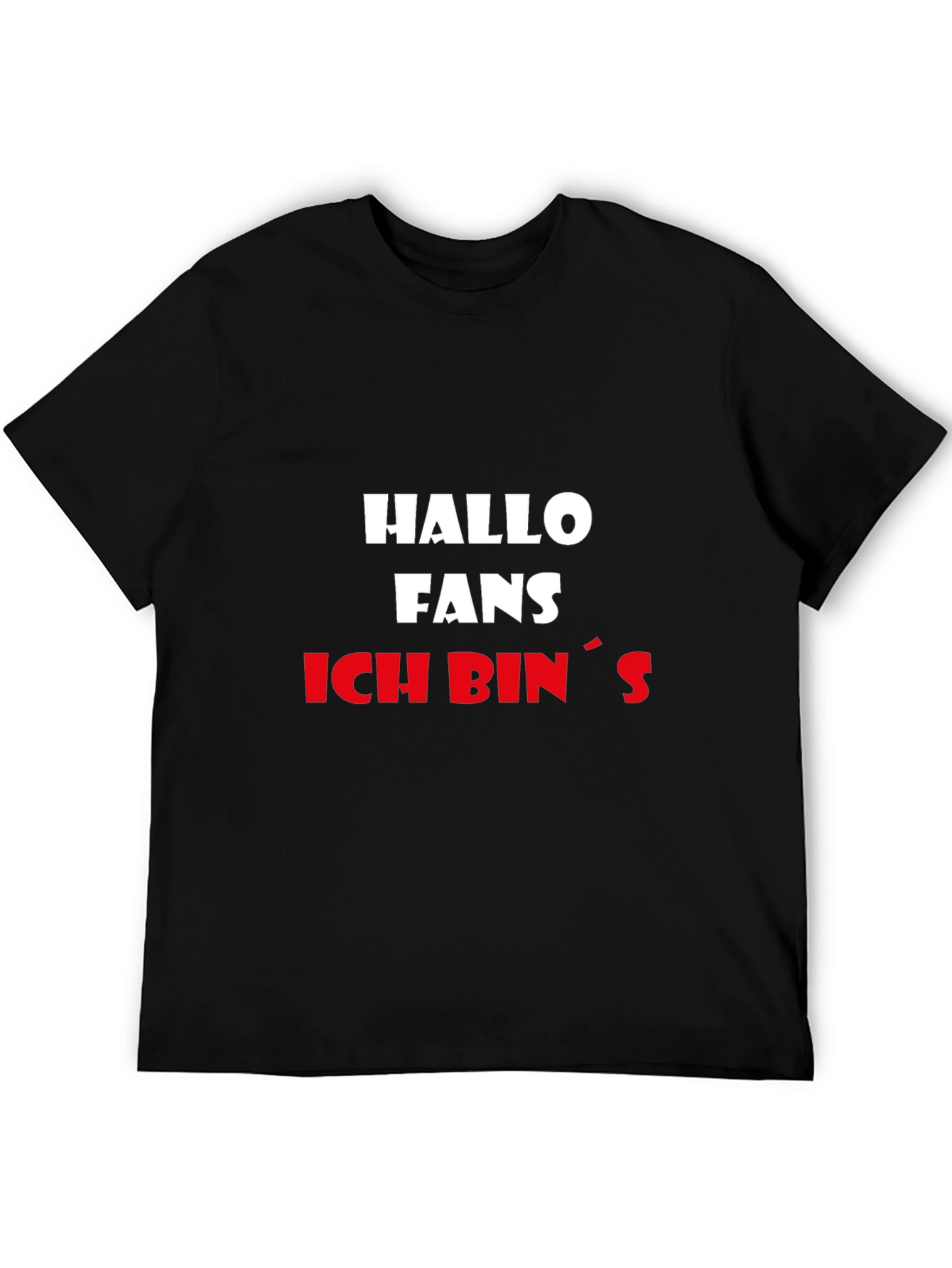 Hallo Fans T-Shirt - Mens Black Graphic Tee