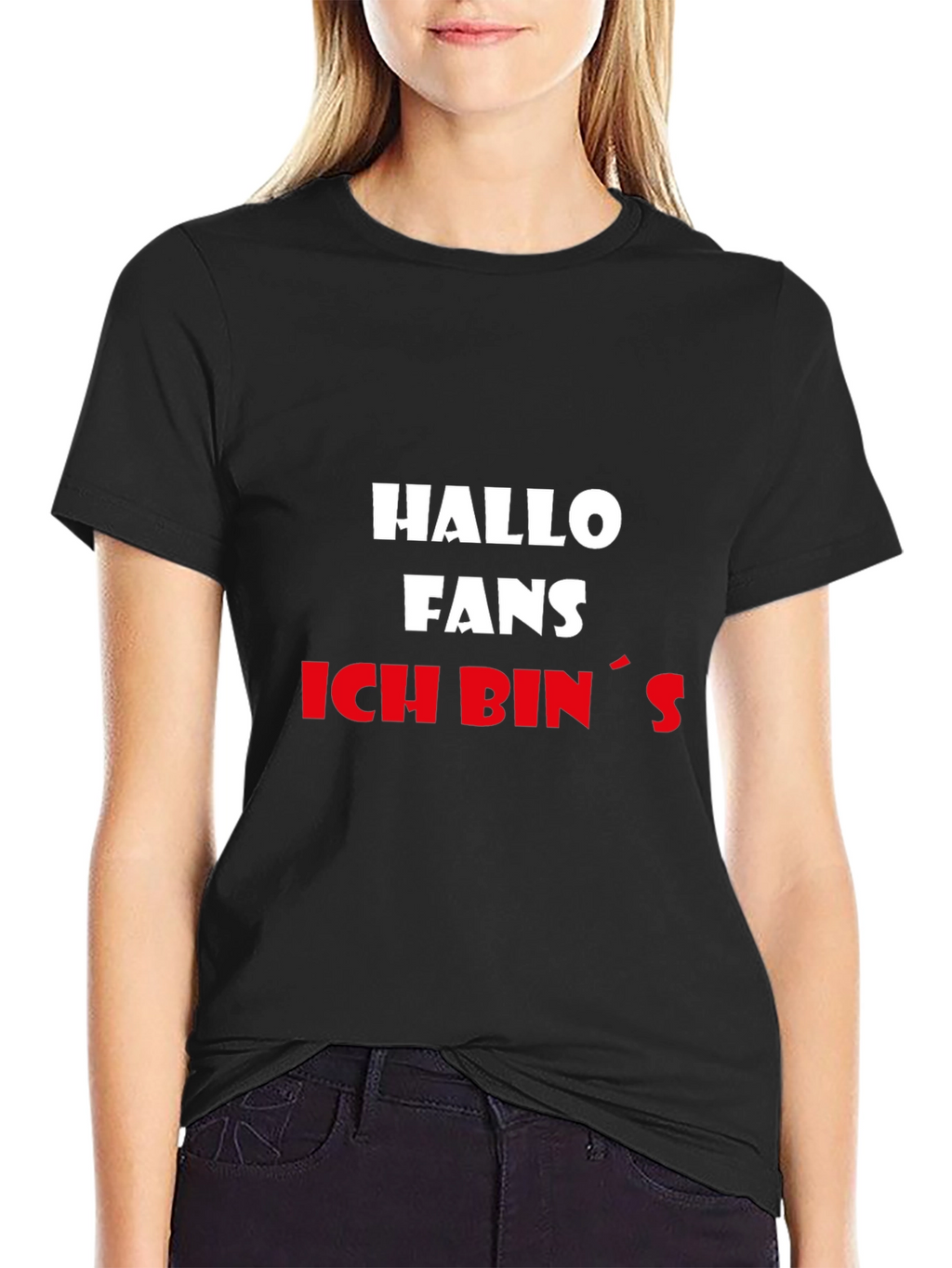 Hallo Fans T-Shirt - Mens Black Graphic Tee