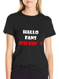 Hallo Fans T-Shirt - Mens Black Graphic Tee