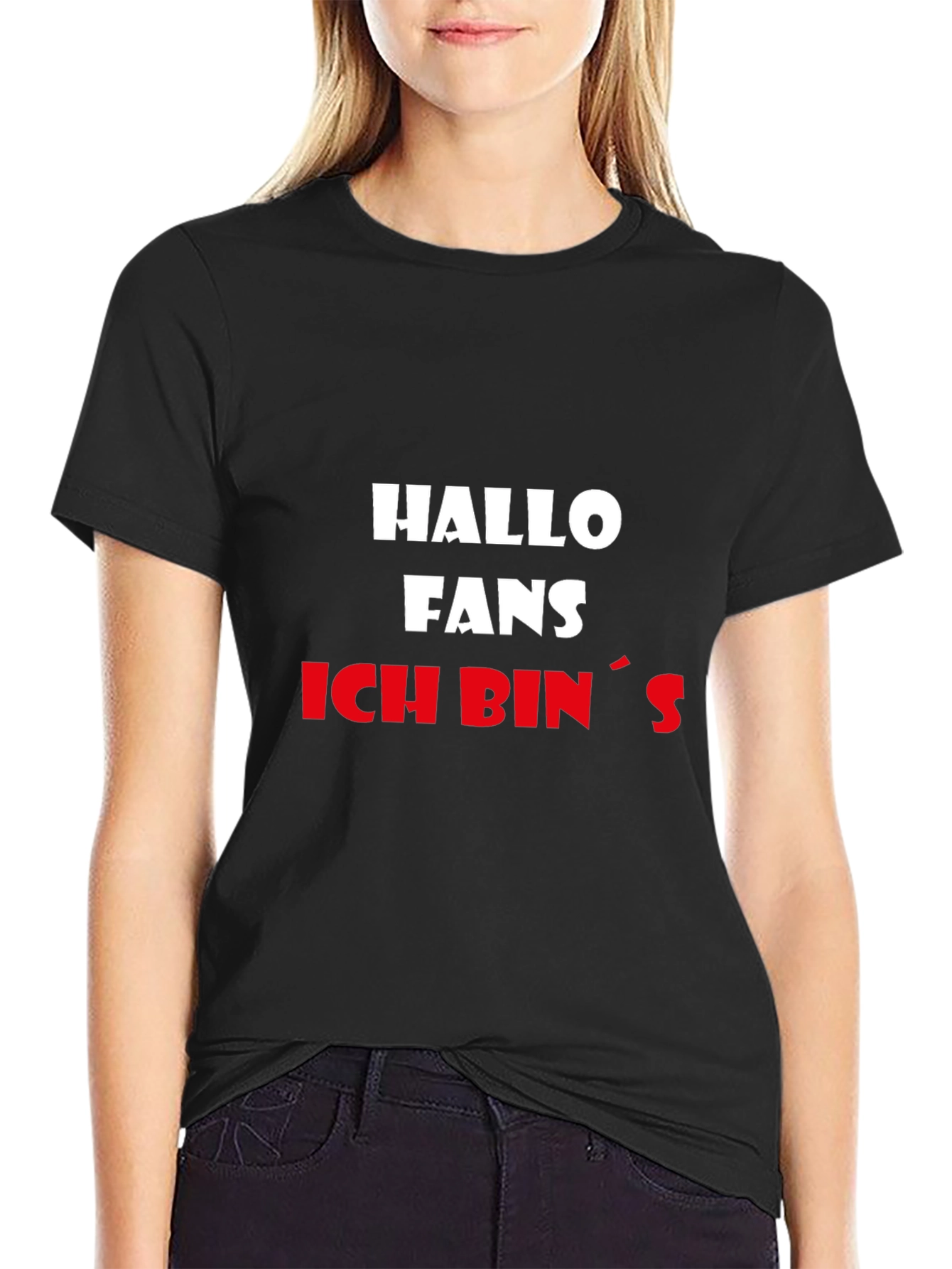 Hallo Fans T-Shirt - Mens Black Graphic Tee