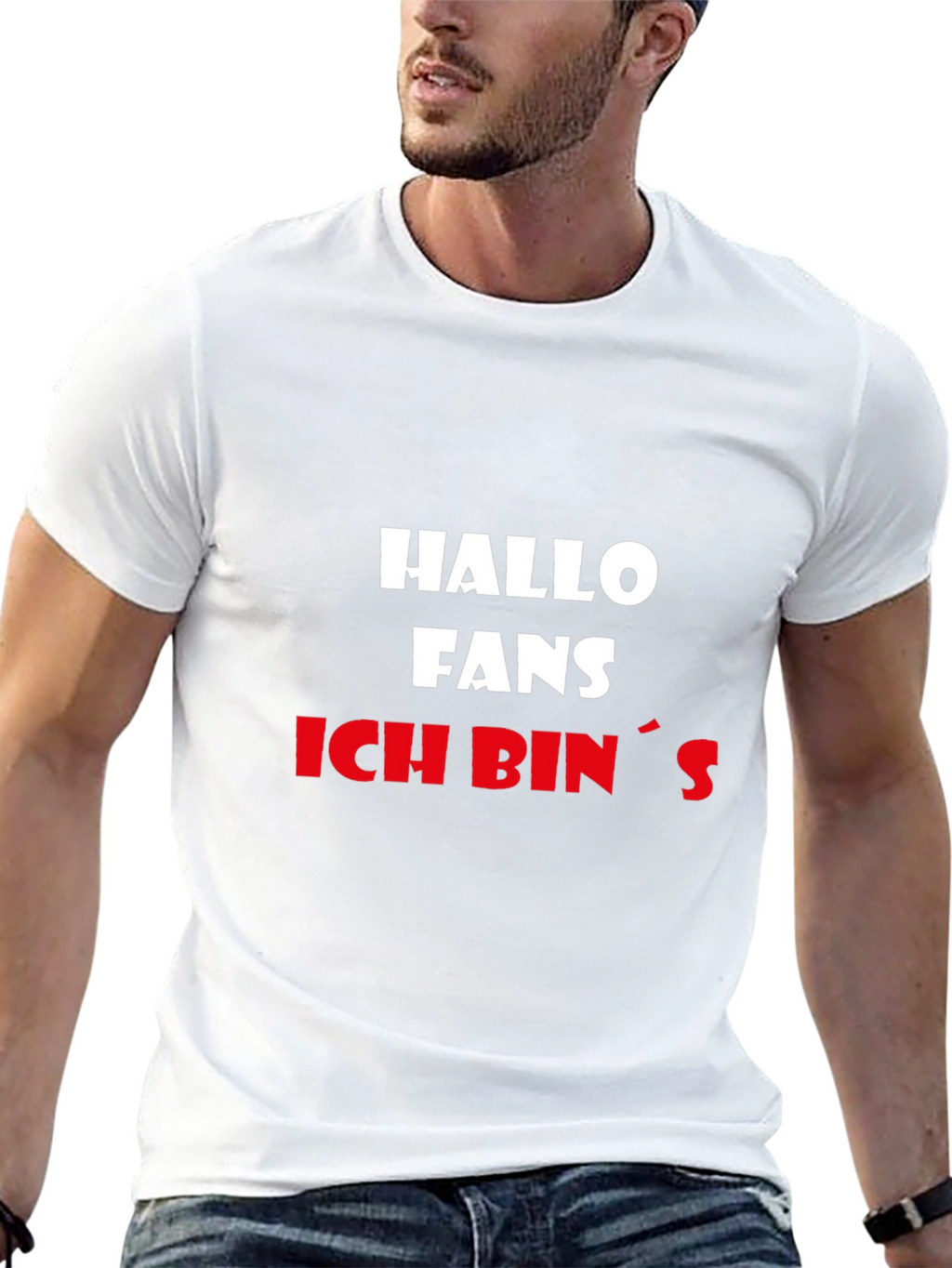 Hallo Fans T-Shirt - Mens Black Graphic Tee