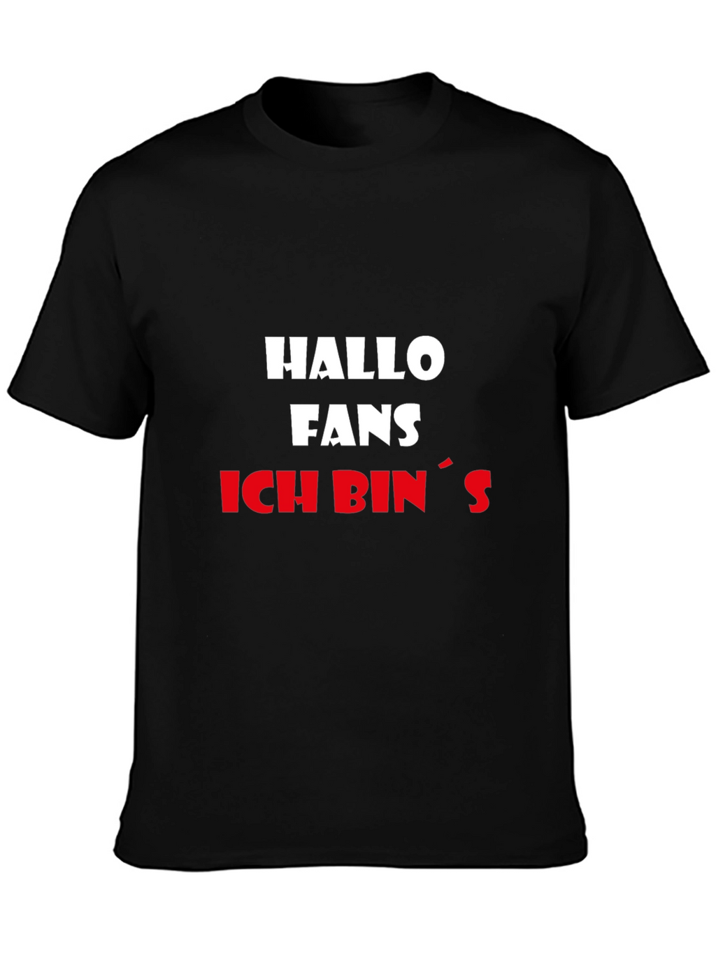 Hallo Fans T-Shirt - Mens Black Graphic Tee