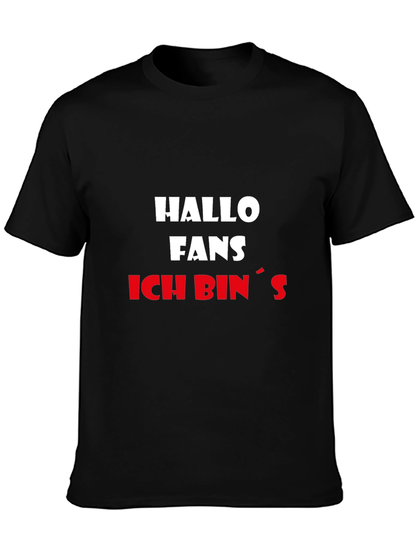 Hallo Fans T-Shirt - Mens Black Graphic Tee