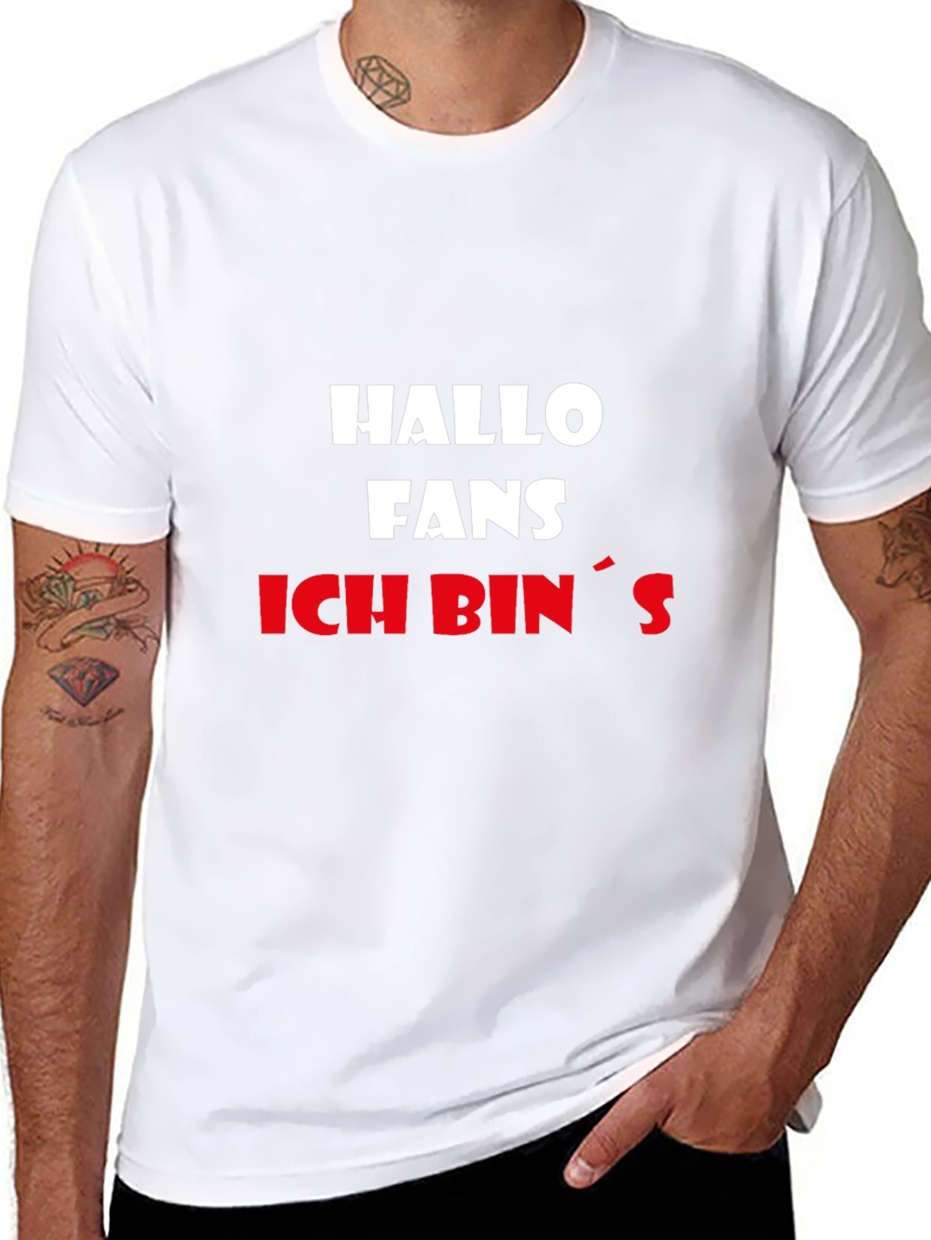 Hallo Fans T-Shirt - Mens Black Graphic Tee
