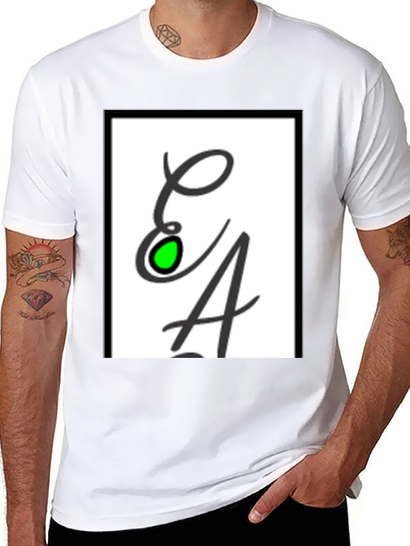 EA Initial Graphic Tee - Stylish Cotton Blend