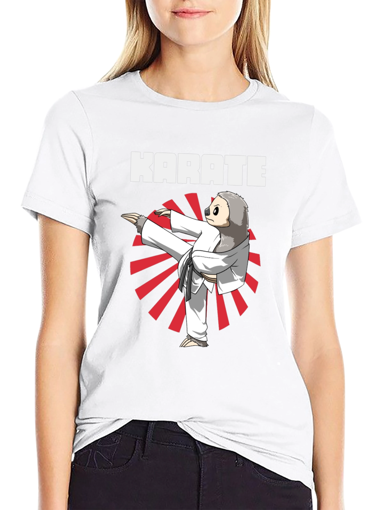 Karate Sloth T-Shirt - Funny Martial Arts Tee