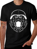 Gorilla Helmet Graphic Tee - Black
