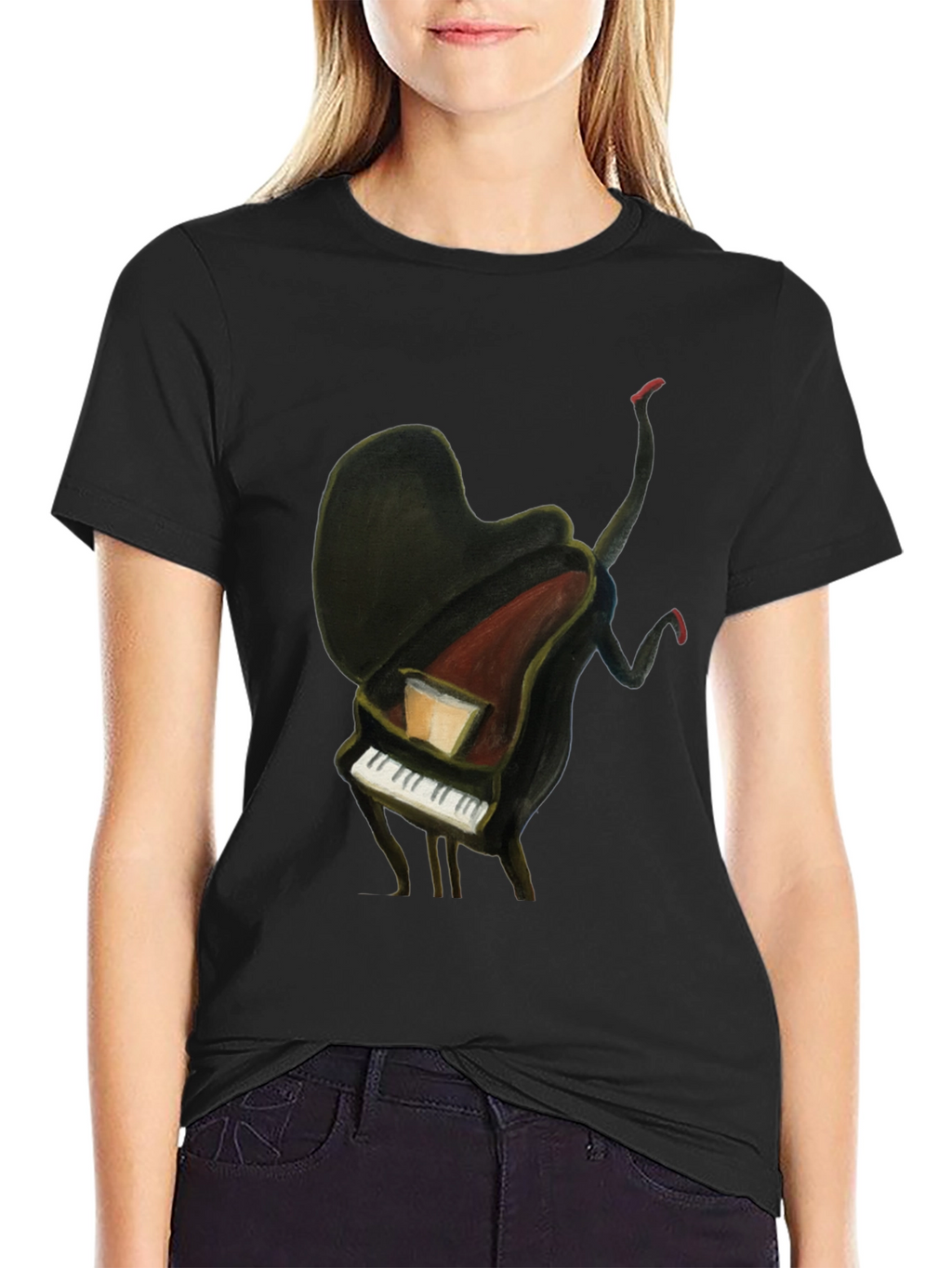 Piano Man Graphic Tee - Unique Music Lover T-Shirt