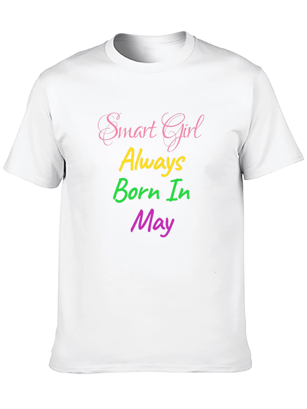 Smart Girl Born In May Black Graphic Tee
