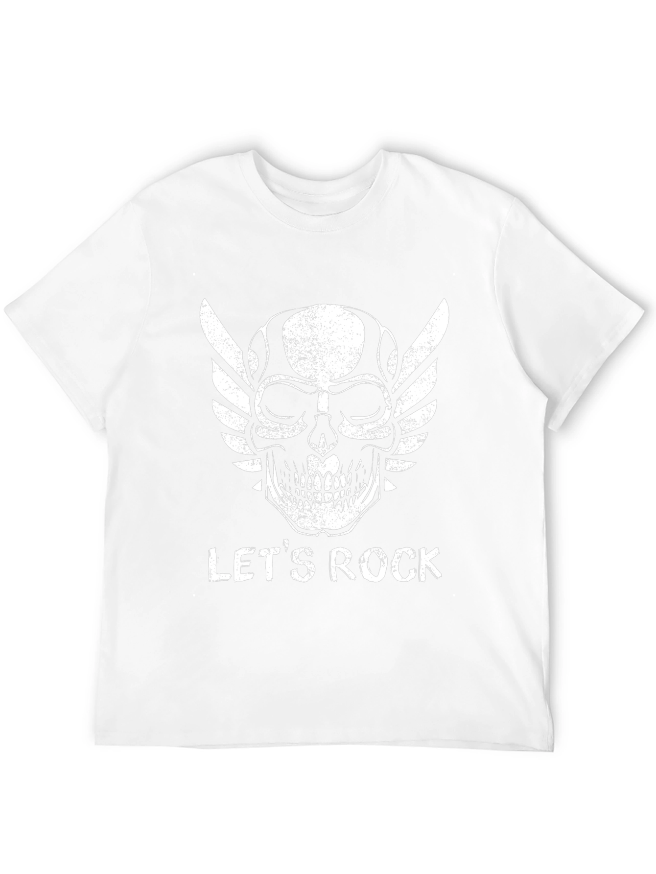 Lets Rock Skull Graphic Black T-Shirt