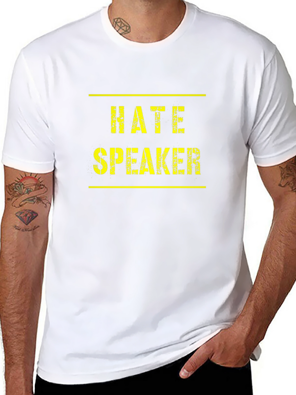 Hate Speaker Graphic Tee - Mens Black T-Shirt