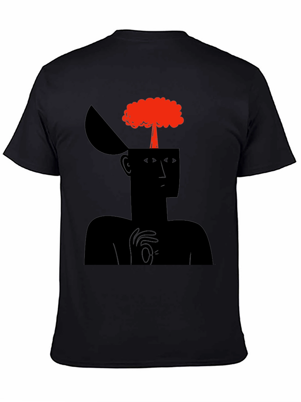 Mind Explosion Graphic Tee - Black Cotton T-Shirt
