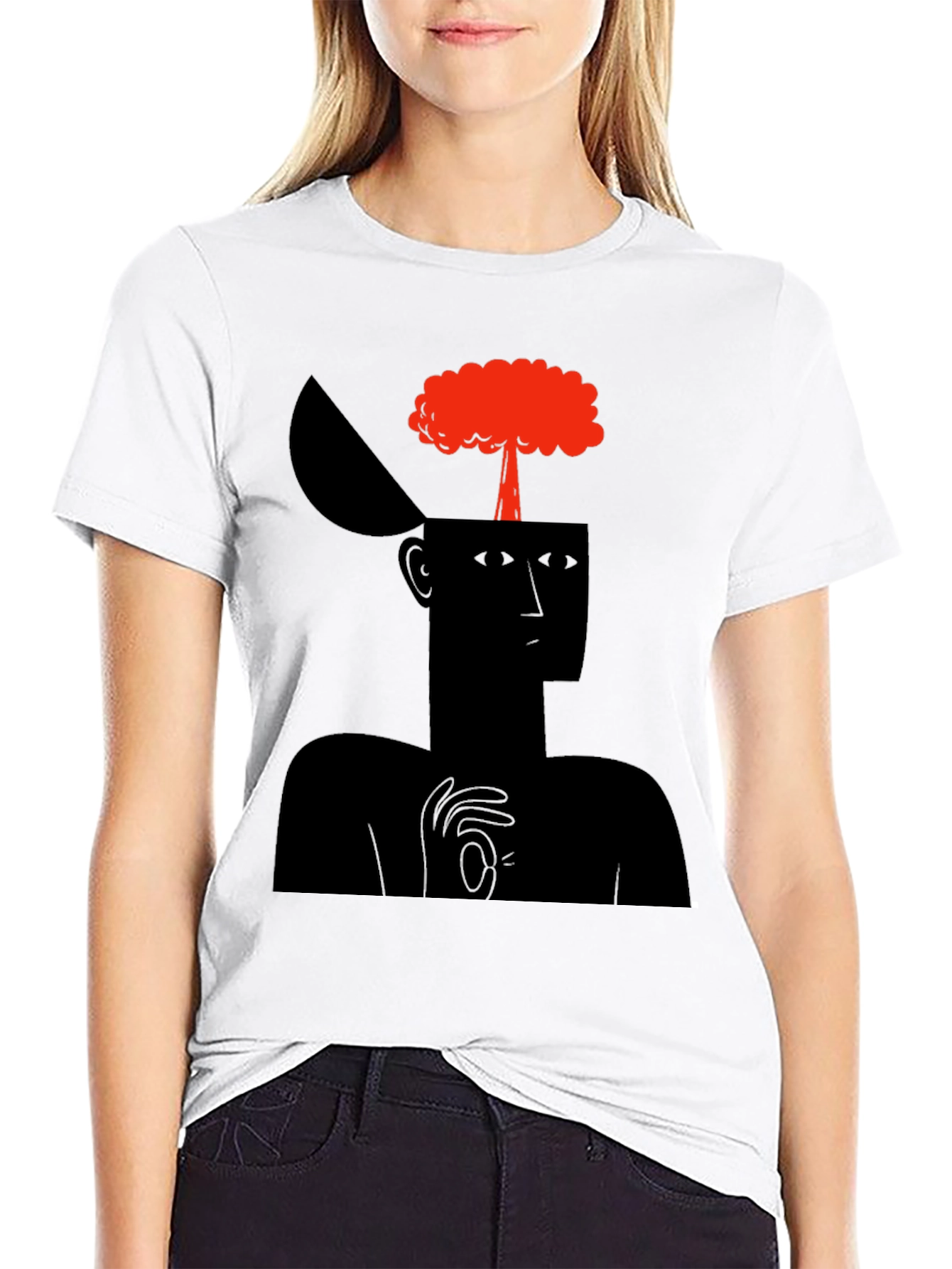 Mind Explosion Graphic Tee - Black Cotton T-Shirt