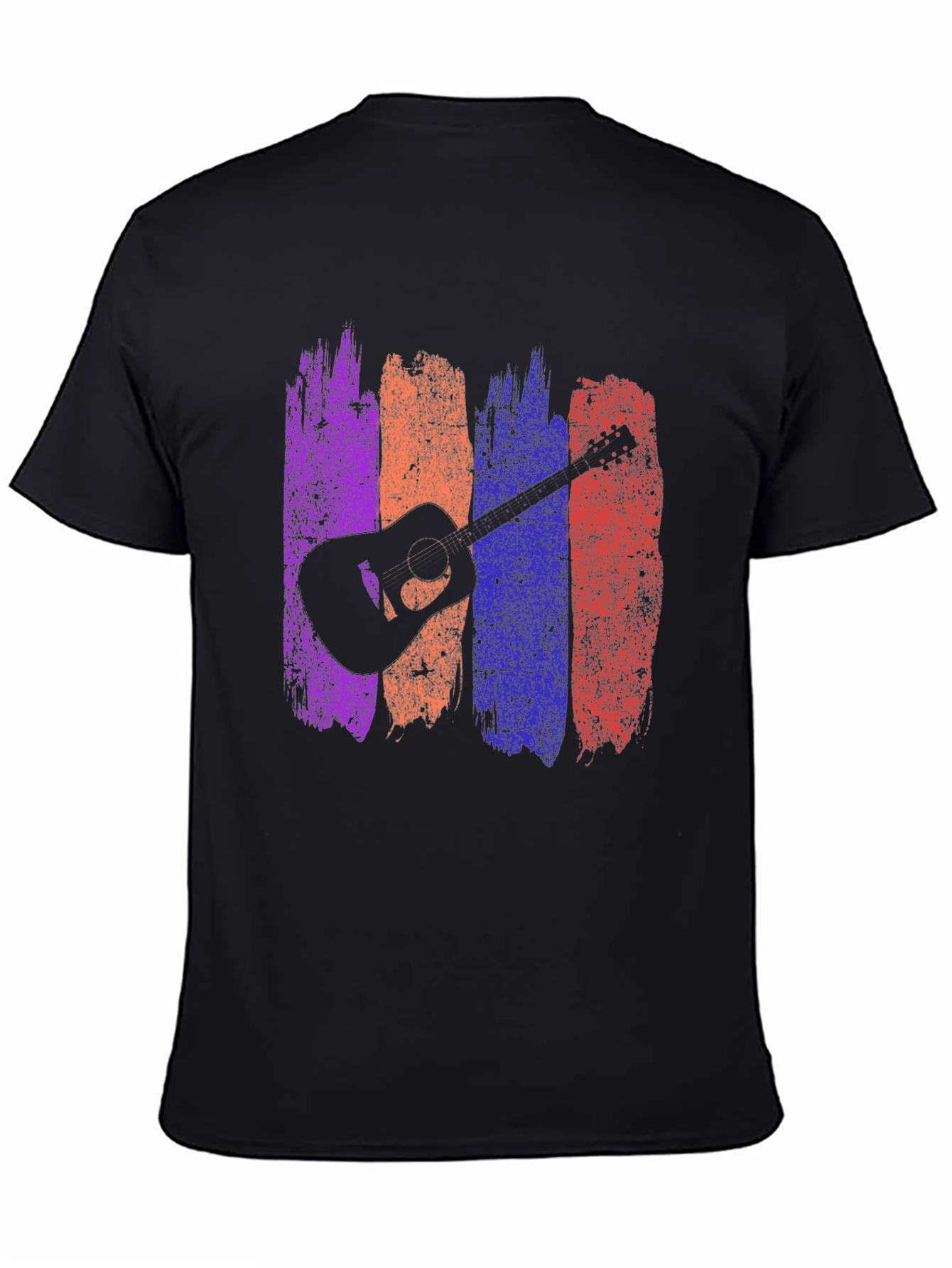 Guitar Silhouette Graphic Tee - Trendy Music Lover Shirt