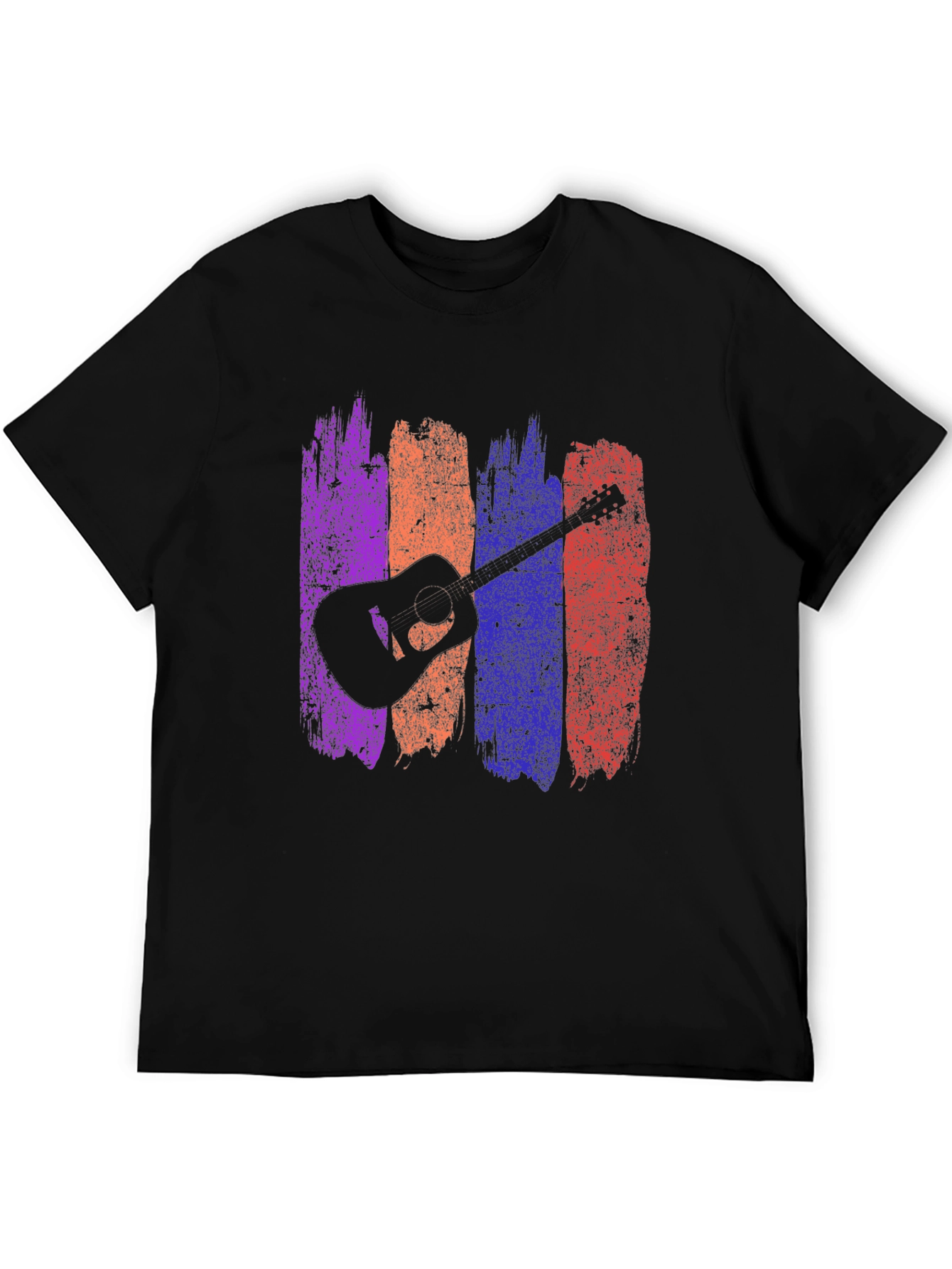 Guitar Silhouette Graphic Tee - Trendy Music Lover Shirt