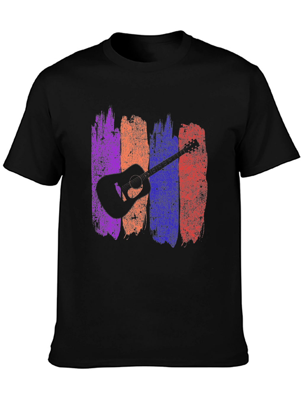 Guitar Silhouette Graphic Tee - Trendy Music Lover Shirt