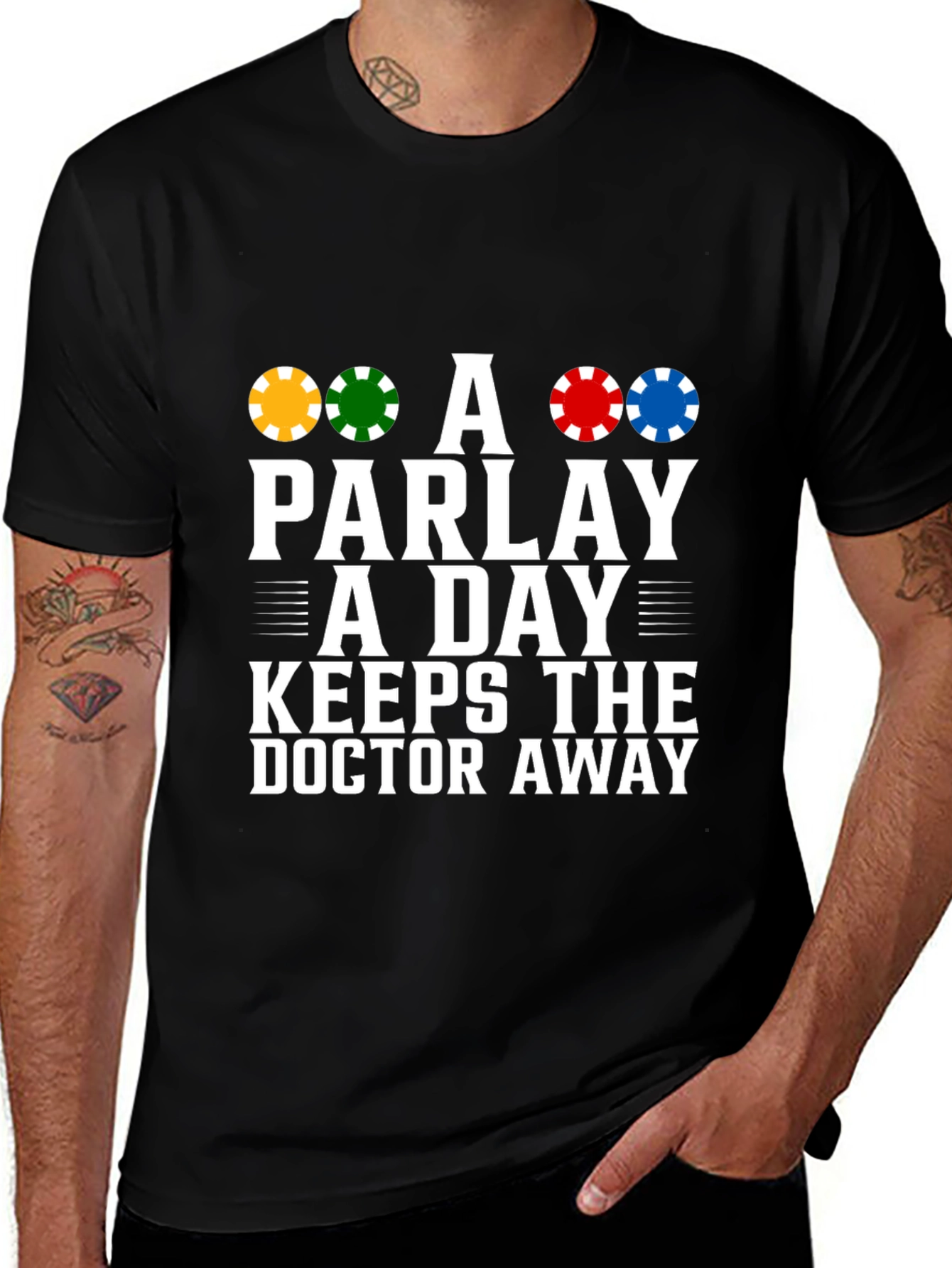 Parlay a Day Graphic Tee - Lucky Gambling T-Shirt