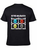 Retro Halloween Skull Graphic Tee