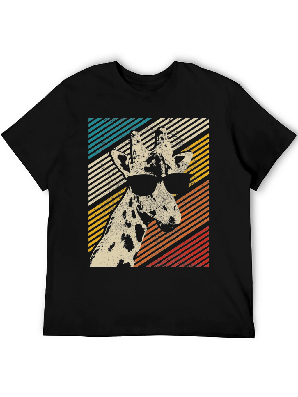 Cool Giraffe Retro Style Graphic T-Shirt