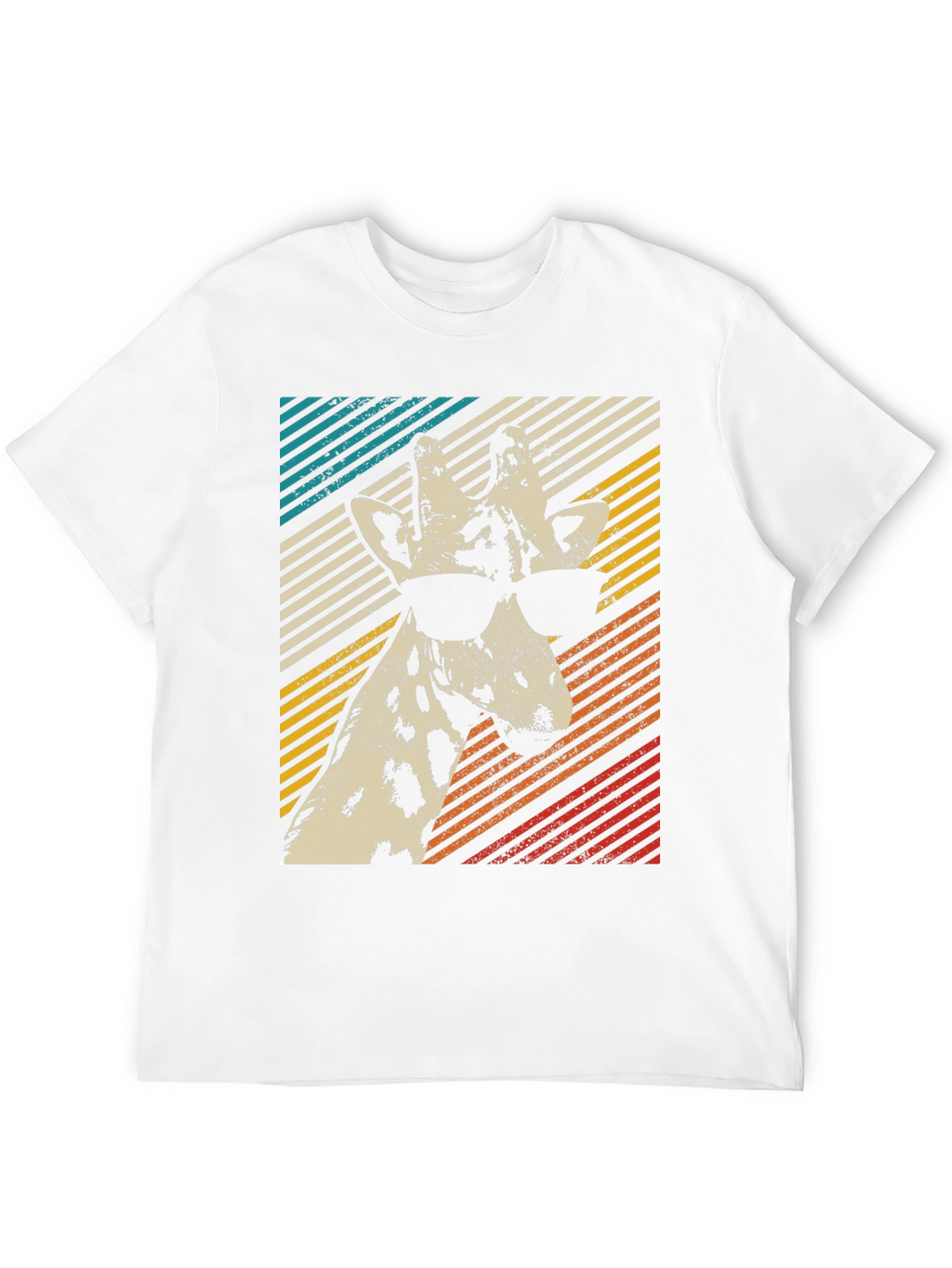 Cool Giraffe Retro Style Graphic T-Shirt