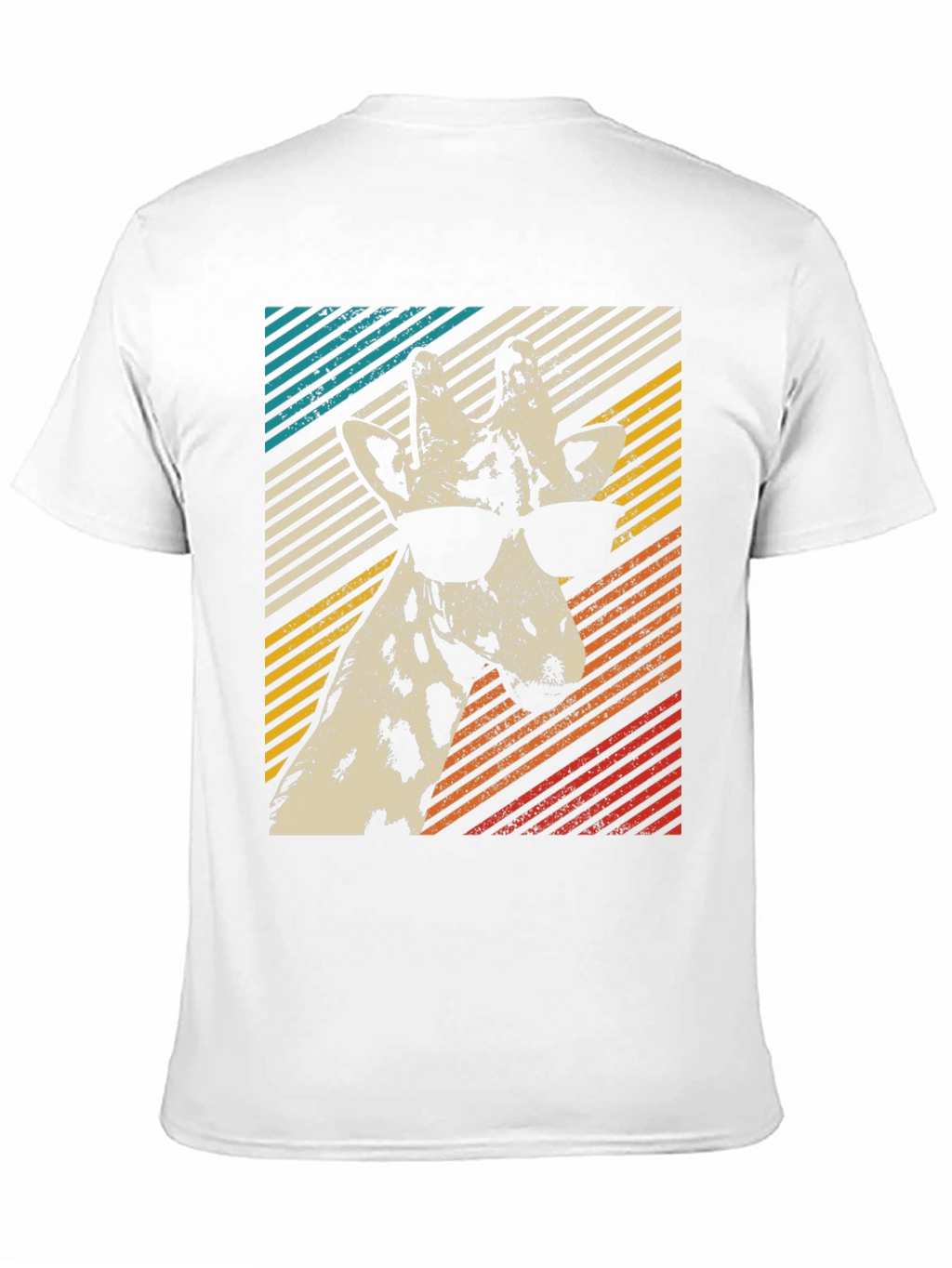Cool Giraffe Retro Style Graphic T-Shirt