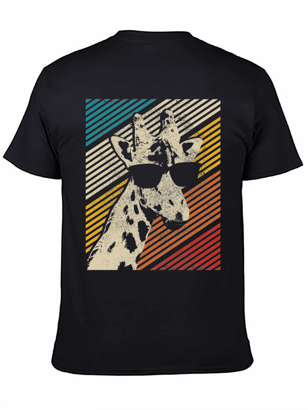 Cool Giraffe Retro Style Graphic T-Shirt