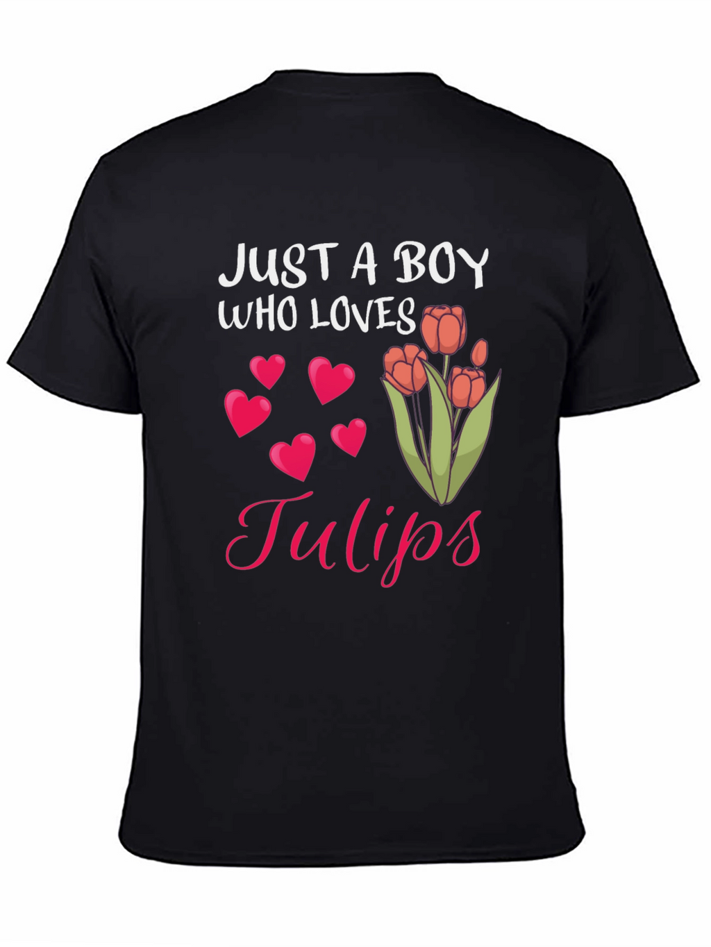 Just A Boy Who Loves Tulips Graphic T-Shirt