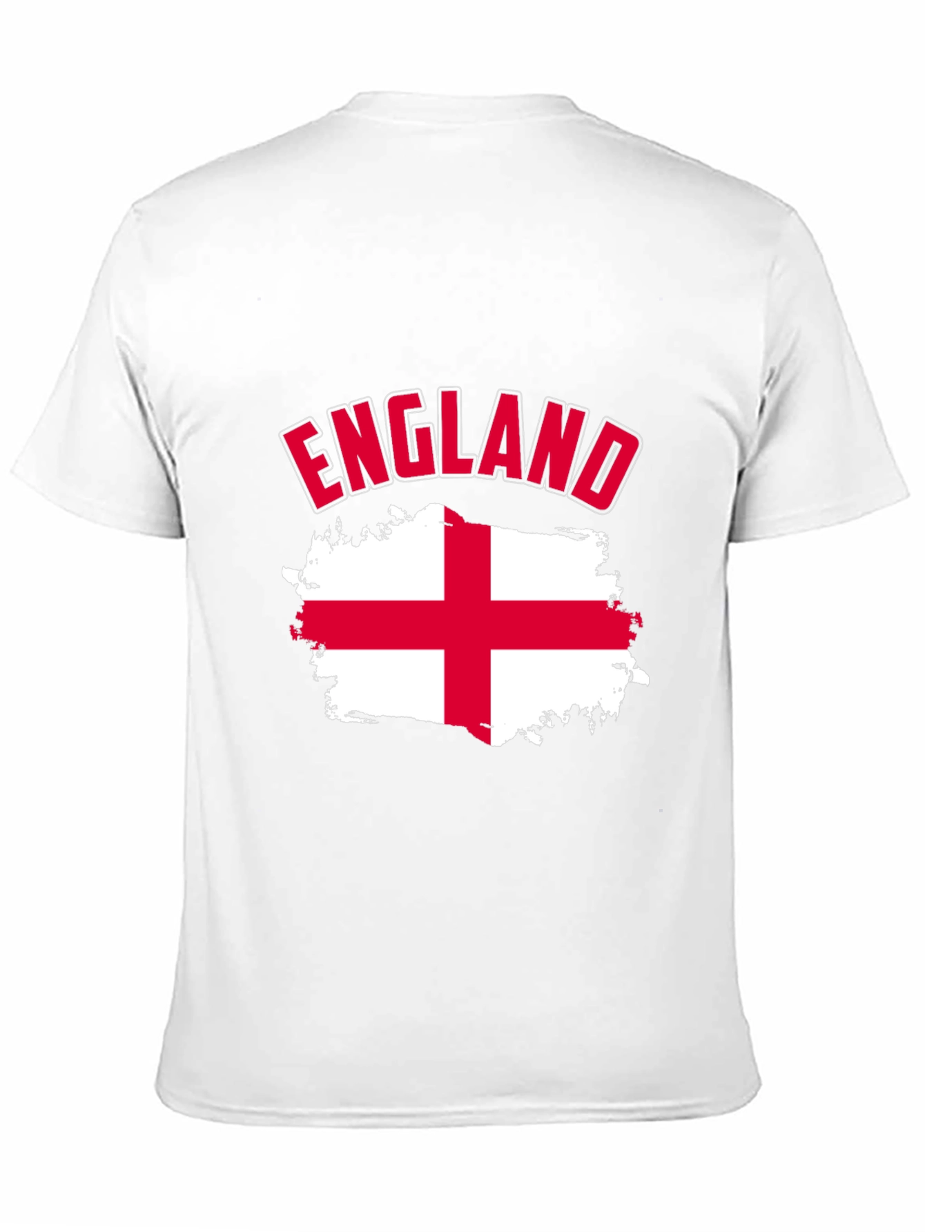 England Flag T-Shirt - Mens Black Cotton Tee