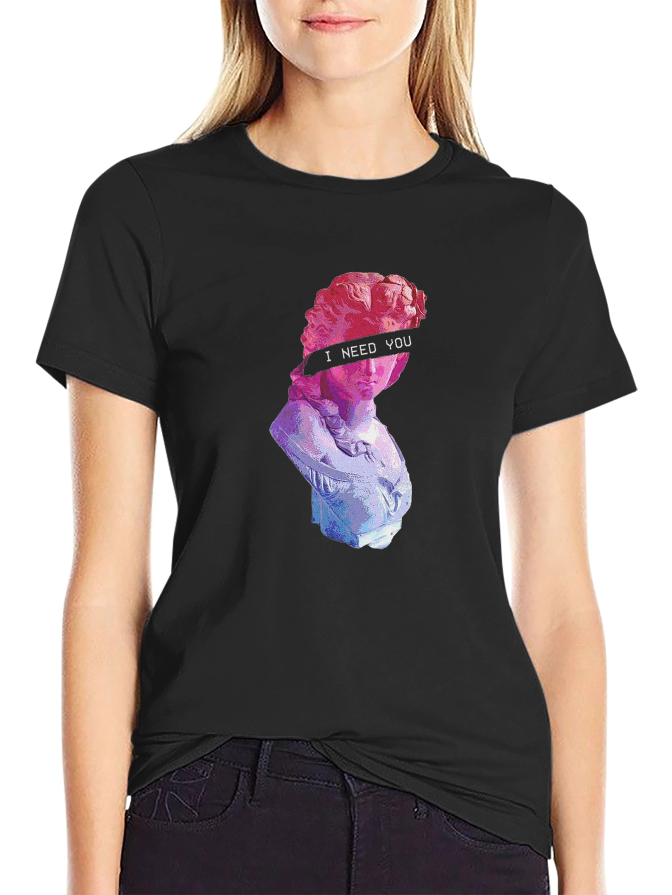 Vaporwave Statue Graphic T-Shirt