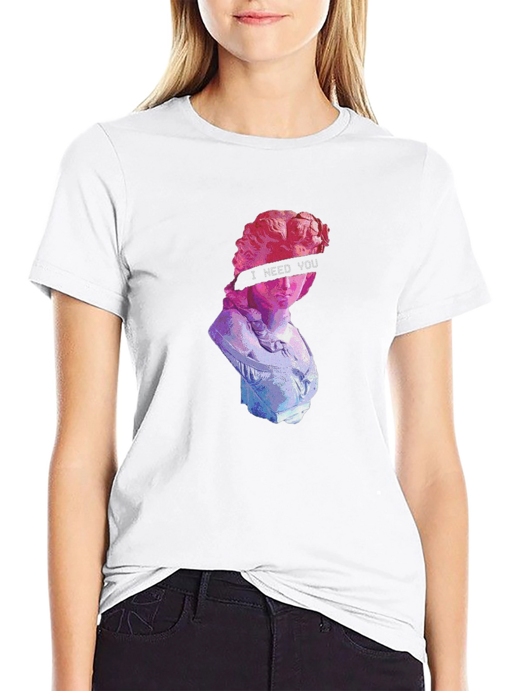 Vaporwave Statue Graphic T-Shirt