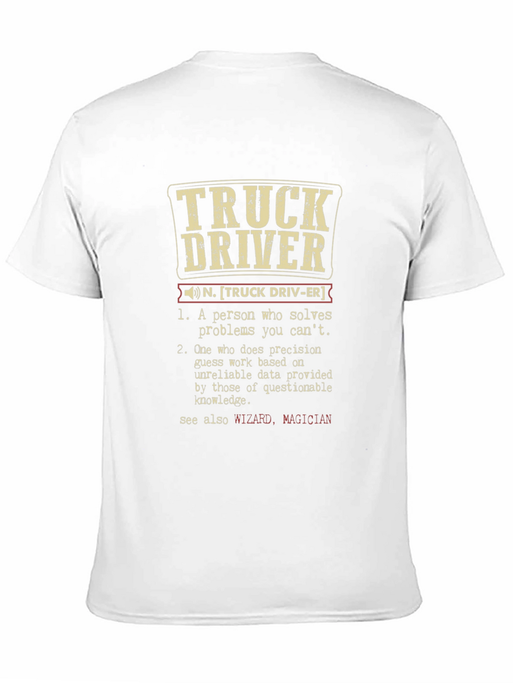 Truck Driver Definition Graphic Tee
