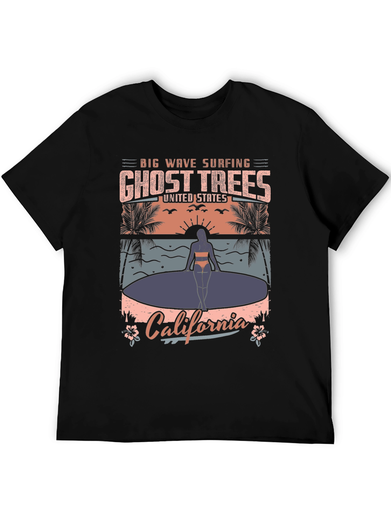 Ghost Trees California T-Shirt - Big Wave Surfing Tee