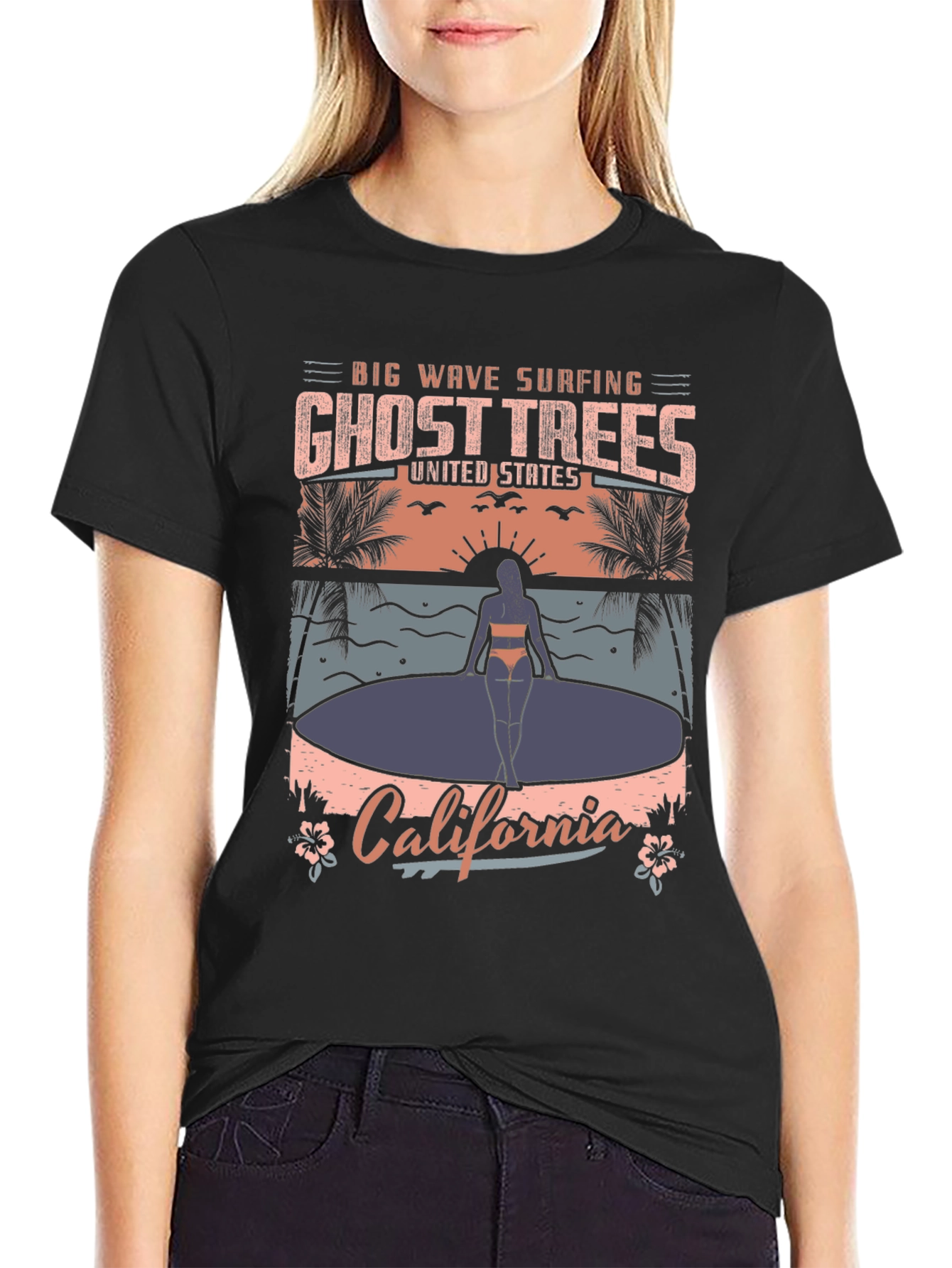 Ghost Trees California T-Shirt - Big Wave Surfing Tee