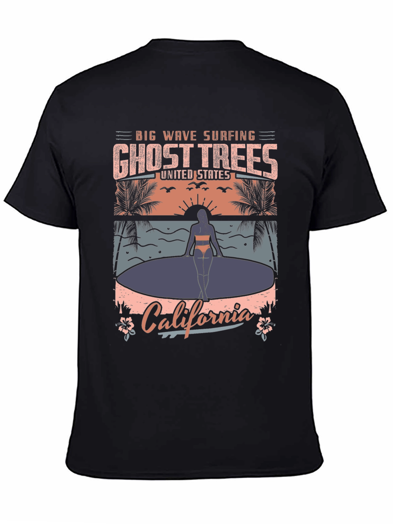 Ghost Trees California T-Shirt - Big Wave Surfing Tee