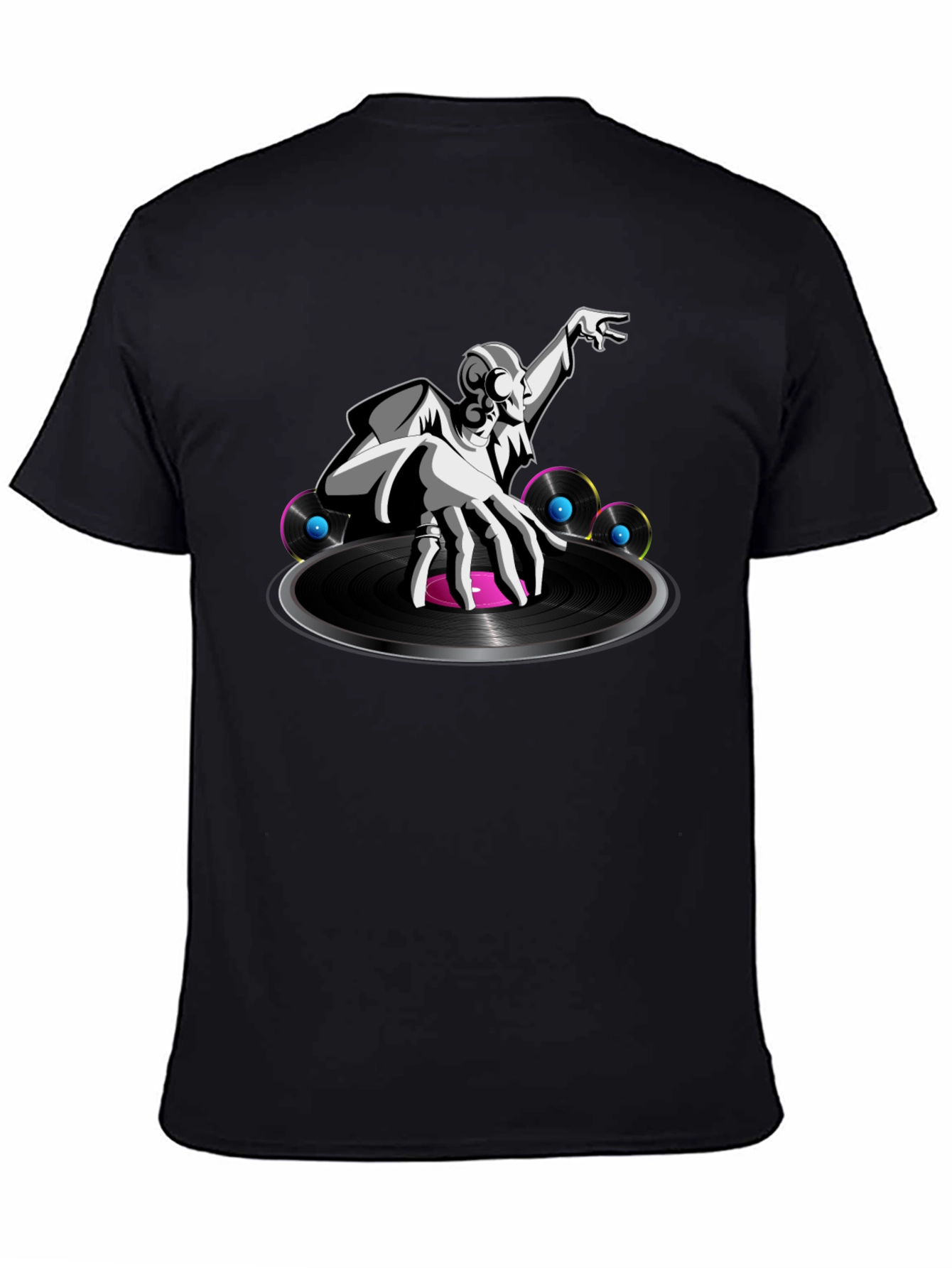 DJ Turntable Graphic Tee - Cool Black T-Shirt