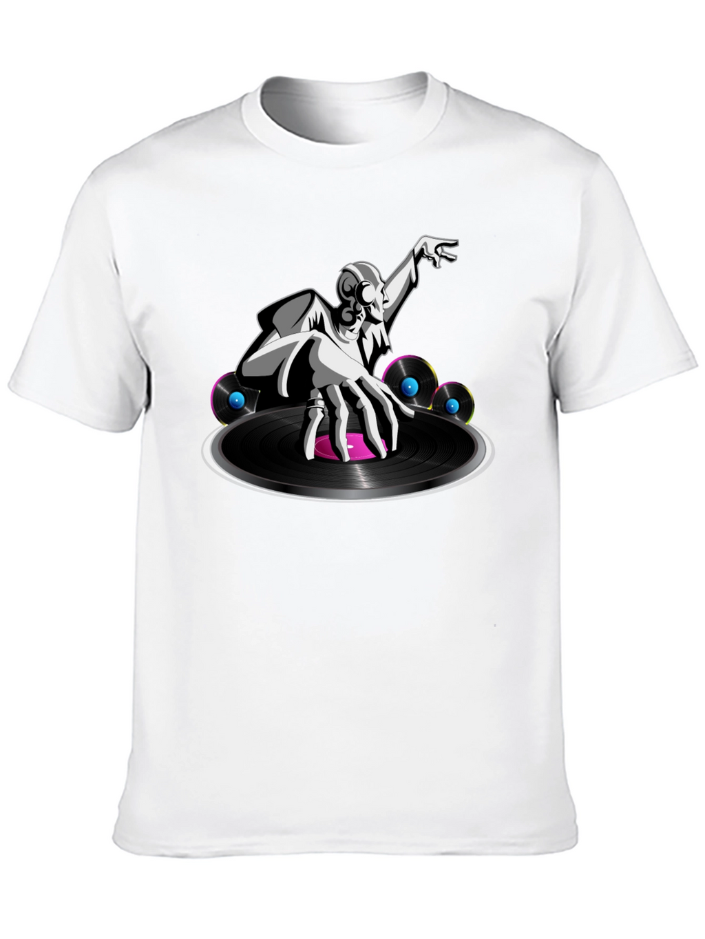 DJ Turntable Graphic Tee - Cool Black T-Shirt