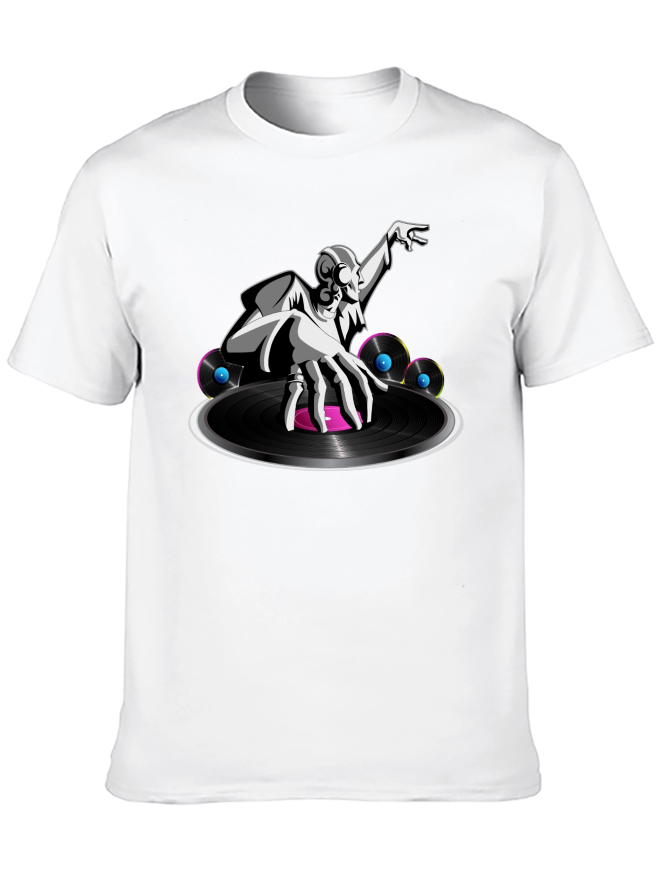 DJ Turntable Graphic Tee - Cool Black T-Shirt