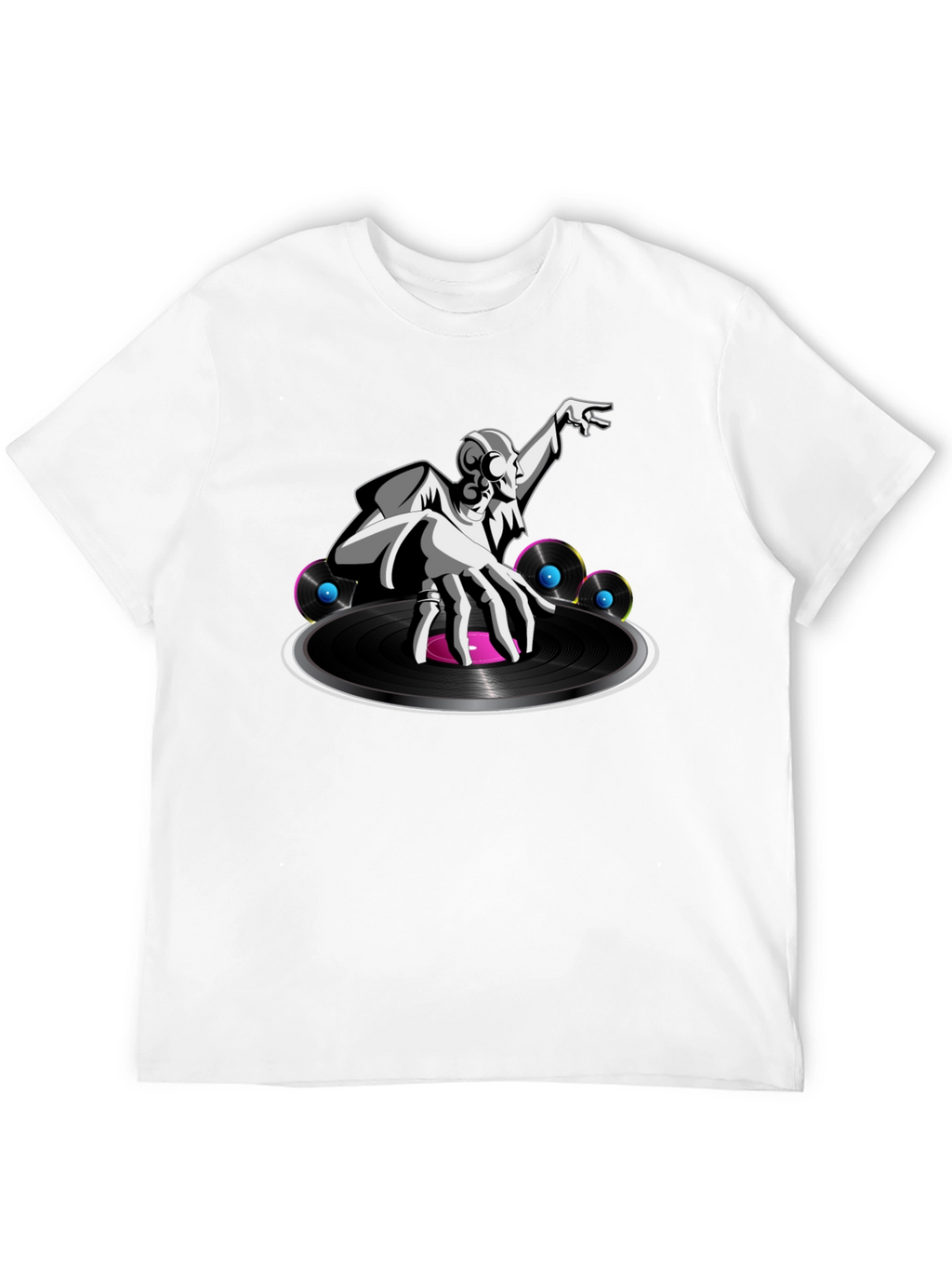 DJ Turntable Graphic Tee - Cool Black T-Shirt