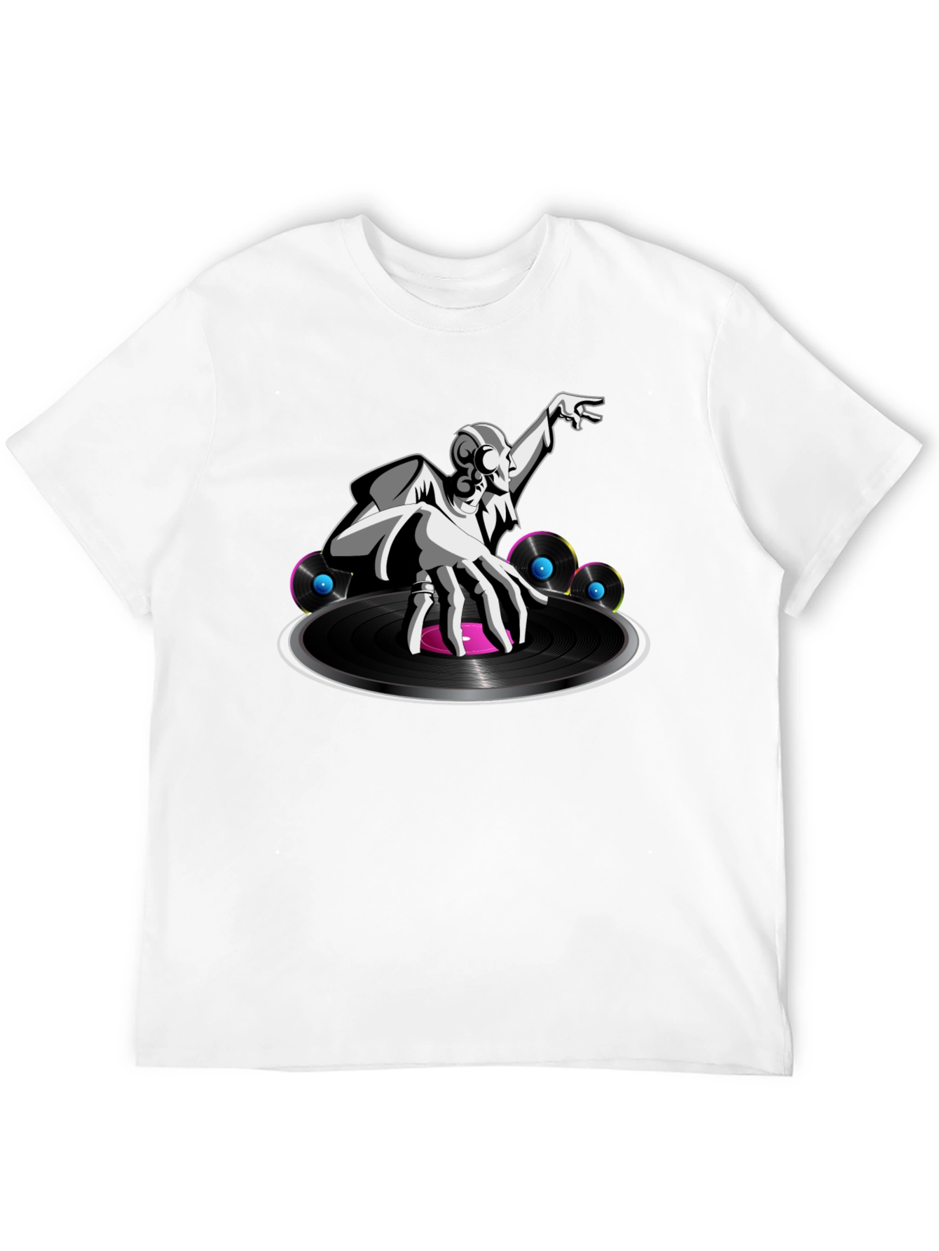 DJ Turntable Graphic Tee - Cool Black T-Shirt