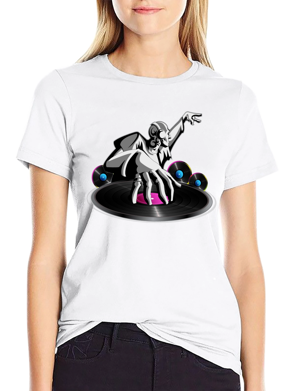 DJ Turntable Graphic Tee - Cool Black T-Shirt