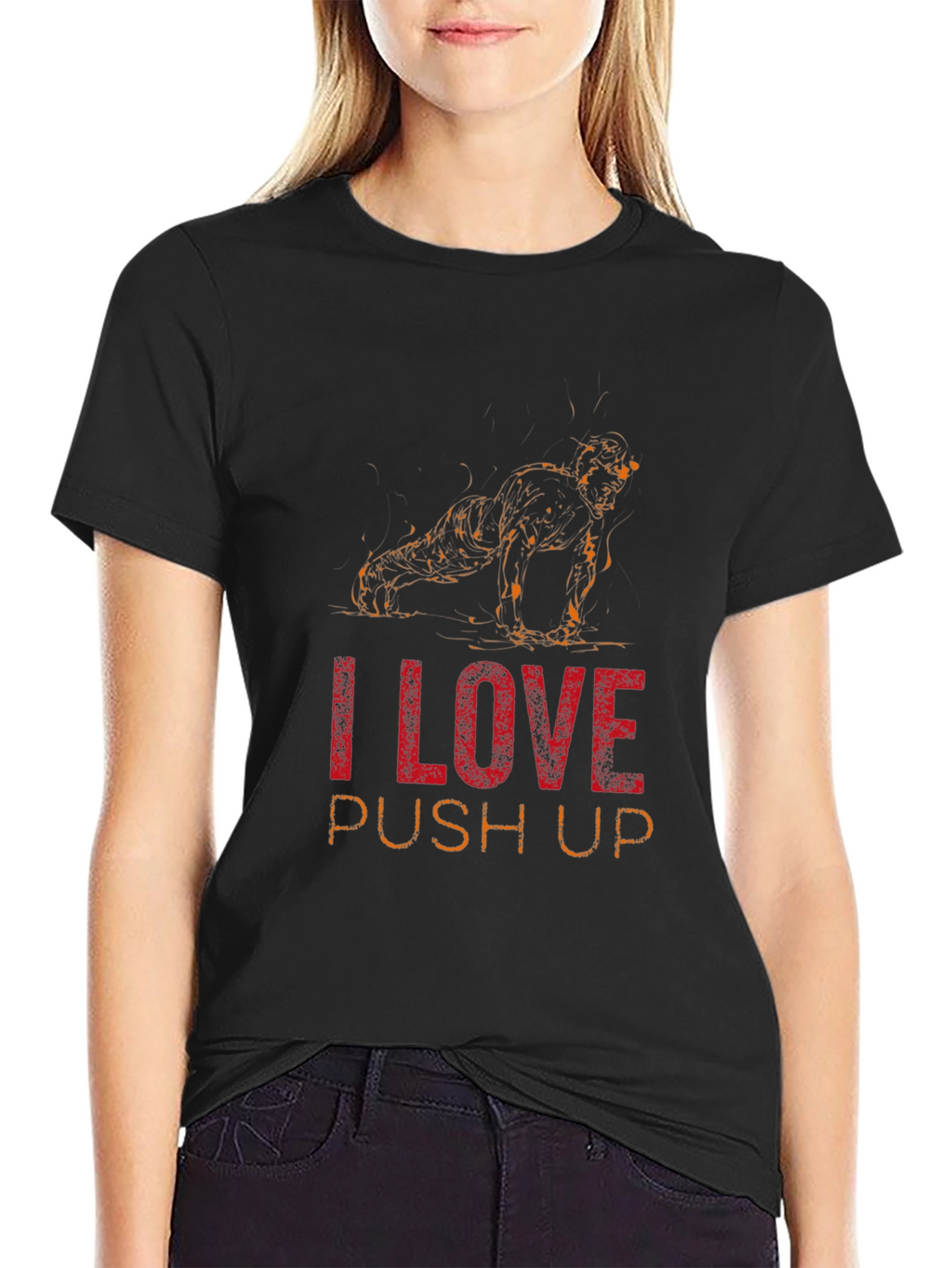 I Love Push Ups Graphic T-Shirt